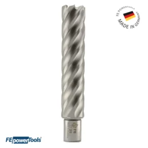 Broca hueca anular extra larga FE 110 HSS de FE Powertools para taladros magnéticos