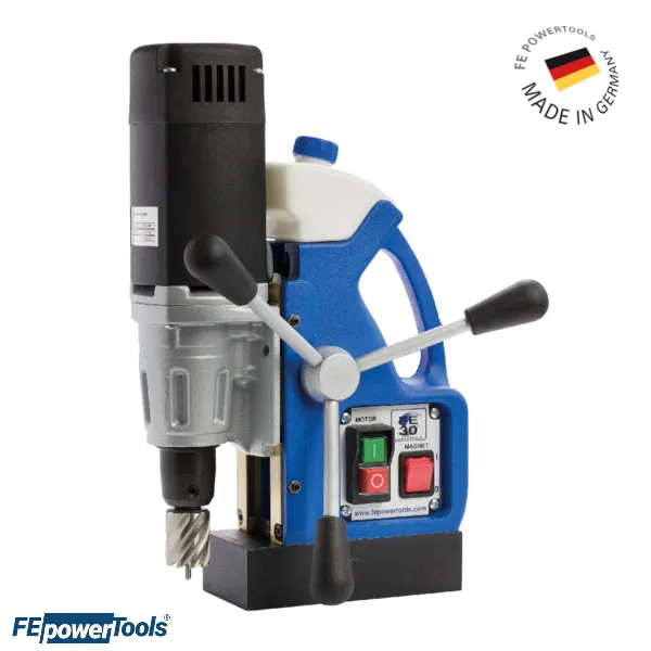 Taladro magnético compacto indutrial FE30 Powertools con broca hueca para estructuras metálicas