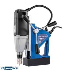 Taladro magnético FE35DC de FE Powertools para taladrado de acero con base magnética industrial